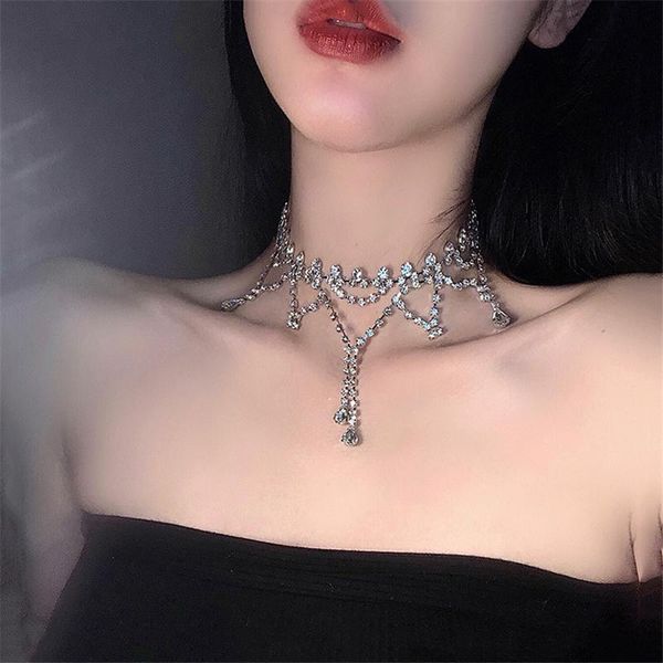 pendant necklaces luxury cubic zirconia necklace shiny cocktail party choker bridal wedding engagement accessory emo hiphop jewelry gifts, Silver
pendant necklaces luxury cubic zirconia necklace shiny cocktail party choker bridal wedding engagement accessory emo hiphop jewelry gifts, Silver