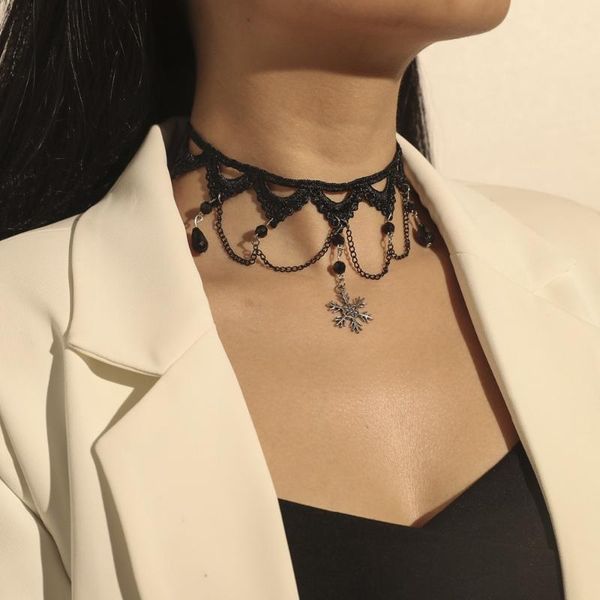 vintage choker necklace gothic snowflake pendant jewelry false collar statement necklace for women girl party jewelry, Golden;silver
vintage choker necklace gothic snowflake pendant jewelry false collar statement necklace for women girl party jewelry, Golden;silver
