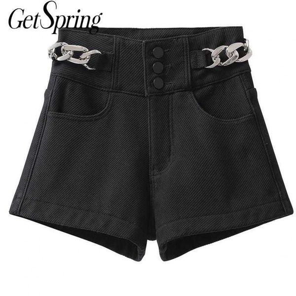 getspring women short chain patchwork black jean shorts summer vintage plus size high waisted denim 210601, White;black
getspring women short chain patchwork black jean shorts summer vintage plus size high waisted denim 210601, White;black