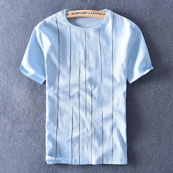 2021 new style italy brand shirt linen and cotton blue t-shirt for men fashion o-neck tshirt mens casual stripe t shirts male zmt6, White;black
2021 new style italy brand shirt linen and cotton blue t-shirt for men fashion o-neck tshirt mens casual stripe t shirts male zmt6, White;black