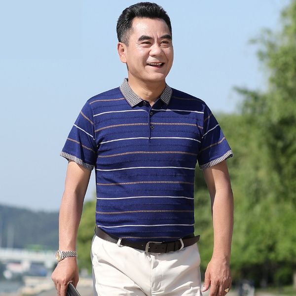 men's t shirts dad summer lapel half t-shirt 50 middle-aged and elderly ice silk short sleeve men, White;black
men's t shirts dad summer lapel half t-shirt 50 middle-aged and elderly ice silk short sleeve men, White;black
