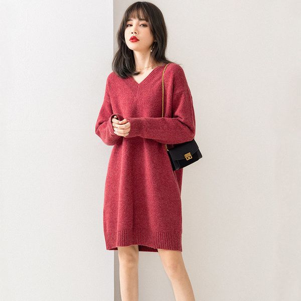 new women 2021 spring autumn straight sweater female warm chic knit es ladies v-neck long sleeve loose midi vestidos a709ypn3, Black;gray
new women 2021 spring autumn straight sweater female warm chic knit es ladies v-neck long sleeve loose midi vestidos a709ypn3, Black;gray
