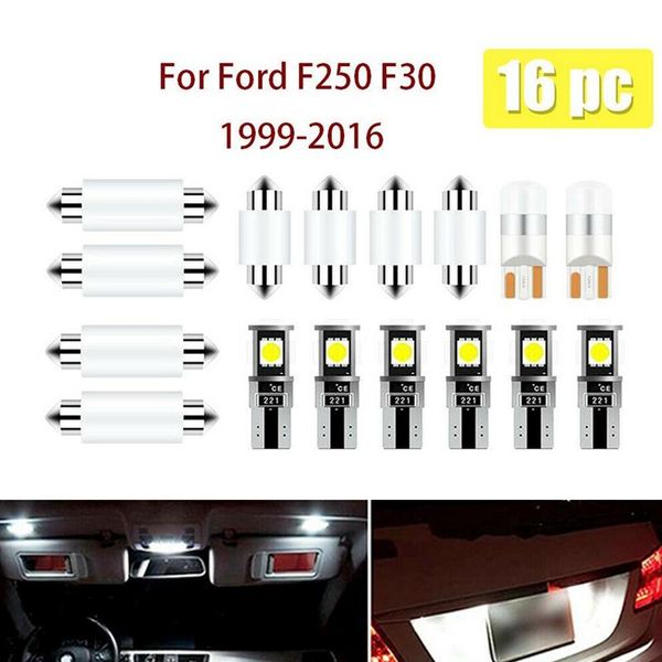 car headlights 16pcs white interior led lights bulb package kit for f250 f350 1998-2021
car headlights 16pcs white interior led lights bulb package kit for f250 f350 1998-2021