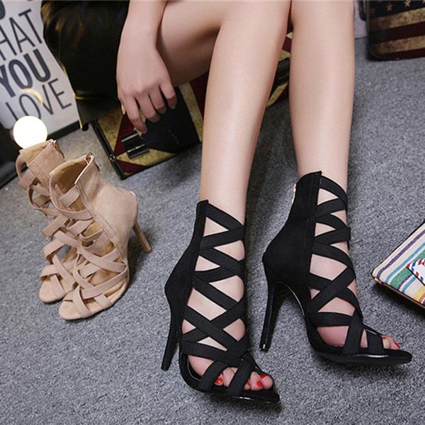 sandals fashion women 11cm high heels fetish leather roman cross tied summer shoes lady apricot peep toe stiletto sandles, Black
sandals fashion women 11cm high heels fetish leather roman cross tied summer shoes lady apricot peep toe stiletto sandles, Black