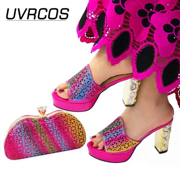 dress shoes latest arrials fuchsia color and bag set fashion slippers comfortable heels sandals with shinning crystal for party, Black
dress shoes latest arrials fuchsia color and bag set fashion slippers comfortable heels sandals with shinning crystal for party, Black