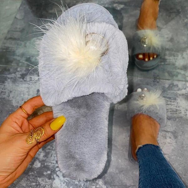slippers women's fashion autumn winter pearl feather plush warm and comfortable cotton indoor bedroom floor shoes, Black
slippers women's fashion autumn winter pearl feather plush warm and comfortable cotton indoor bedroom floor shoes, Black