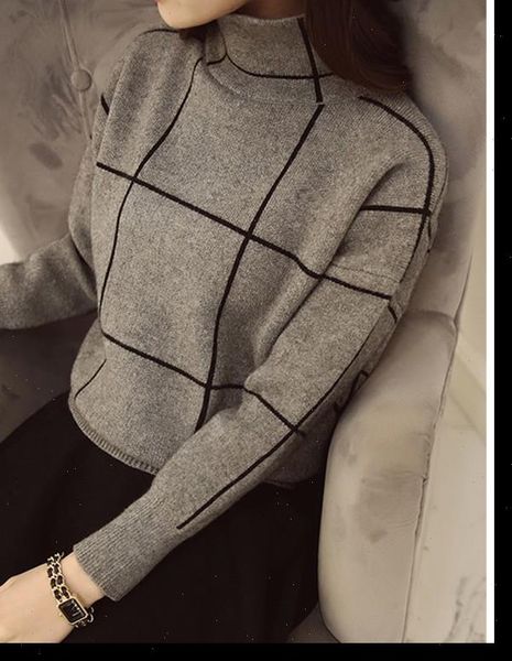 turtleneck sweater women pullover patchwork outfit new casual loose han edition thick long sleeve knit clothes vestidos lxj974, White;black
turtleneck sweater women pullover patchwork outfit new casual loose han edition thick long sleeve knit clothes vestidos lxj974, White;black