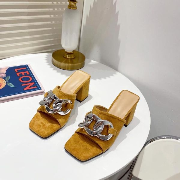 slippers summer carnival party women fashion chain design ladies sandals gladiator open toe square heels shoes female, Black
slippers summer carnival party women fashion chain design ladies sandals gladiator open toe square heels shoes female, Black
