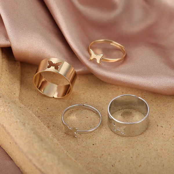 ring punk fashion butterfly s for women men gold silver color lover couple set opening engagement wedding jewelry, Golden;silver
ring punk fashion butterfly s for women men gold silver color lover couple set opening engagement wedding jewelry, Golden;silver