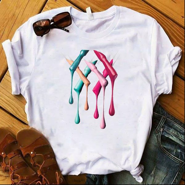 fashion nail paint t shirts female harajuku t shirt women ullzang funny cartoon t shirt cute tees clothes femme, White
fashion nail paint t shirts female harajuku t shirt women ullzang funny cartoon t shirt cute tees clothes femme, White
