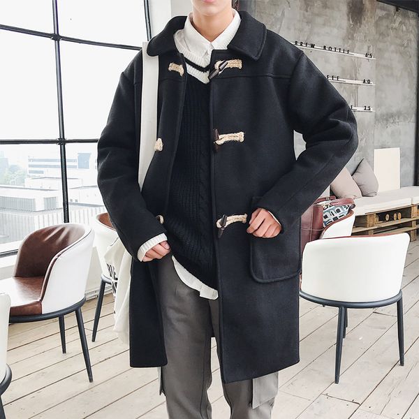 2021 new fashion 5-color horn buckle button winter thick korean men male long trench coat warm overcoat for 69wh, Black
2021 new fashion 5-color horn buckle button winter thick korean men male long trench coat warm overcoat for 69wh, Black
