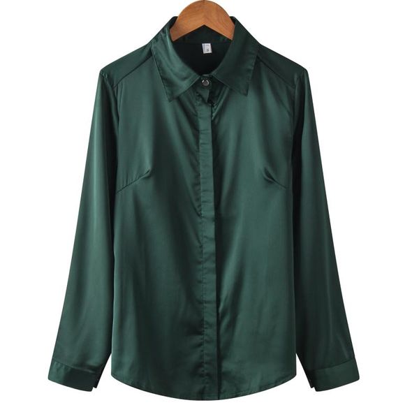 women's blouses & shirts fashion women long-sleeved silk shirt female work blouse plus size, White
women's blouses & shirts fashion women long-sleeved silk shirt female work blouse plus size, White