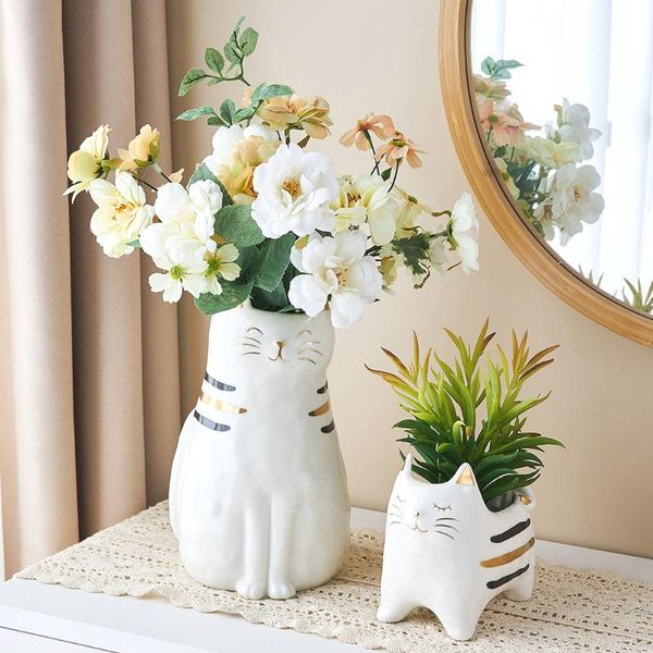 nordic ceramic vase cat flower pot home decore ikebana vase cat ornaments for home decoration living room luxury decor
nordic ceramic vase cat flower pot home decore ikebana vase cat ornaments for home decoration living room luxury decor