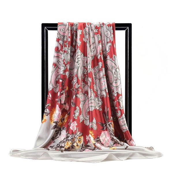 fashion kerchief floral print women scarf for hair silk satin bag scarfs 90cm square shawl wraps neck scarves for lady luxury, Blue;gray
fashion kerchief floral print women scarf for hair silk satin bag scarfs 90cm square shawl wraps neck scarves for lady luxury, Blue;gray