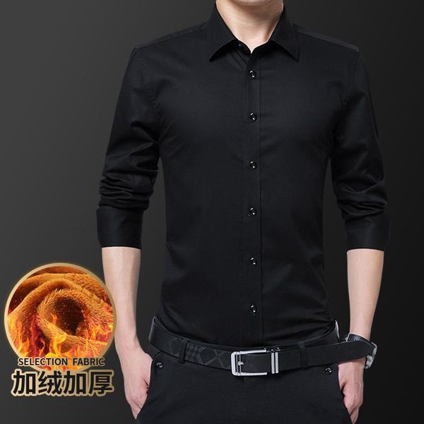 men's casual shirts autumn and winter shirt men business undershirt plus cashmere thick fashion, White;black
men's casual shirts autumn and winter shirt men business undershirt plus cashmere thick fashion, White;black