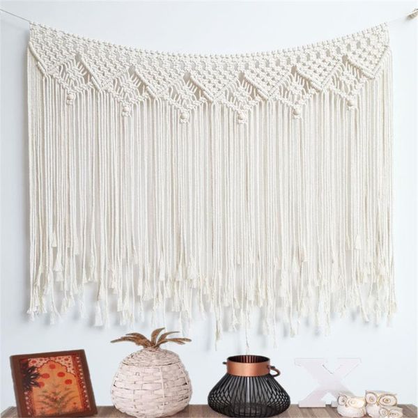 tapestries nordic hand-woven tapestry macrame curtain bohemian boho backdrop decoration wall hanging blanket for wedding decor 100x80cm
tapestries nordic hand-woven tapestry macrame curtain bohemian boho backdrop decoration wall hanging blanket for wedding decor 100x80cm