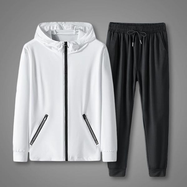 men's tracksuits 2021 fashion mens sets spring and summer ice silk anti-sack clothing sports leisure suit solid men plus size, Gray
men's tracksuits 2021 fashion mens sets spring and summer ice silk anti-sack clothing sports leisure suit solid men plus size, Gray