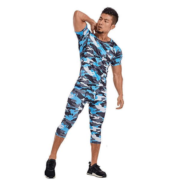 fitness suit tracksuits men's spring running sportswear printed quick drying short sleeve 7-point pants, Gray
fitness suit tracksuits men's spring running sportswear printed quick drying short sleeve 7-point pants, Gray