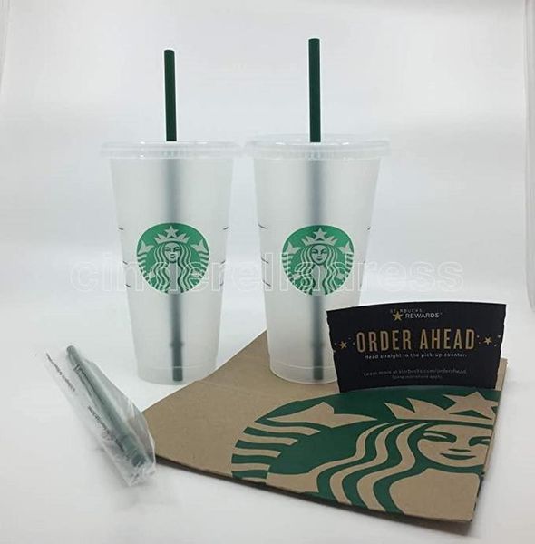 5pcs/lot starbucks 24oz/710ml reusable venti frosted tumbler with drinking straws ice cold drink thick plastic cups for coffee cappuccino
5pcs/lot starbucks 24oz/710ml reusable venti frosted tumbler with drinking straws ice cold drink thick plastic cups for coffee cappuccino