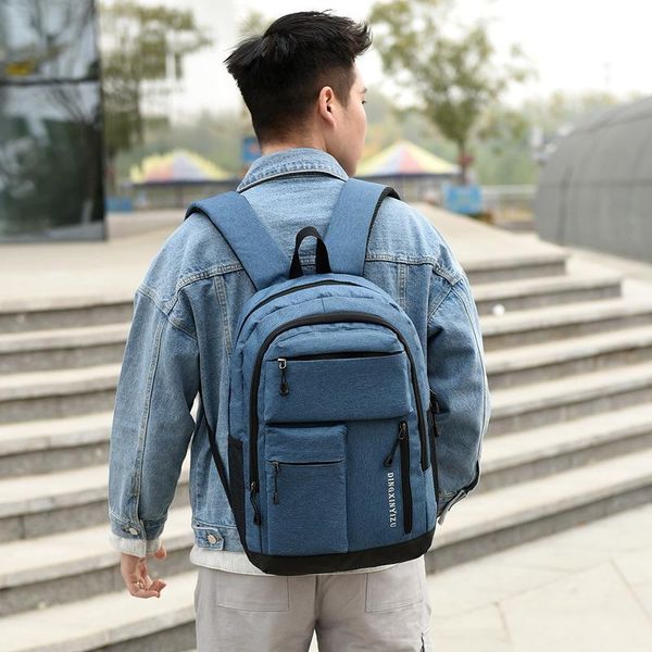 backpack korean large-capacity men's solid color computer casual fashion student bag
backpack korean large-capacity men's solid color computer casual fashion student bag