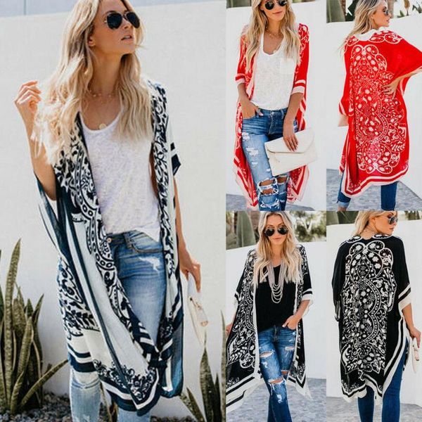 women's swimwear beach chiffon cardigan loose shawl kimono floral bikini cover, White;black
women's swimwear beach chiffon cardigan loose shawl kimono floral bikini cover, White;black