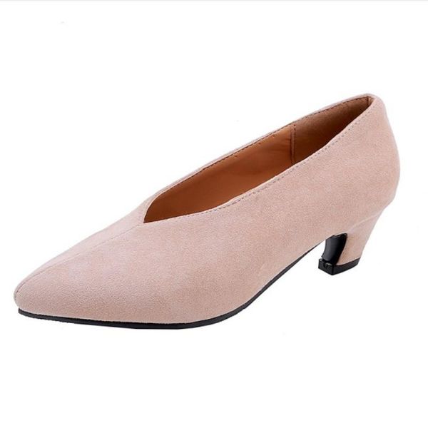 dress shoes fanyuan thick heels women pumps fashion pointed toe sweet ladies footwear solid color office female size 30-48, Black
dress shoes fanyuan thick heels women pumps fashion pointed toe sweet ladies footwear solid color office female size 30-48, Black