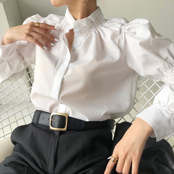 chic elegant autumn fashionable feminine turtleneck single breasted loose solid shirts plied puff sleeve sweaters afvc, Black
chic elegant autumn fashionable feminine turtleneck single breasted loose solid shirts plied puff sleeve sweaters afvc, Black