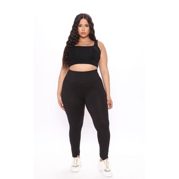 women's leggings large size solid color plus tights high waist elastic basic pants 2021, Black
women's leggings large size solid color plus tights high waist elastic basic pants 2021, Black