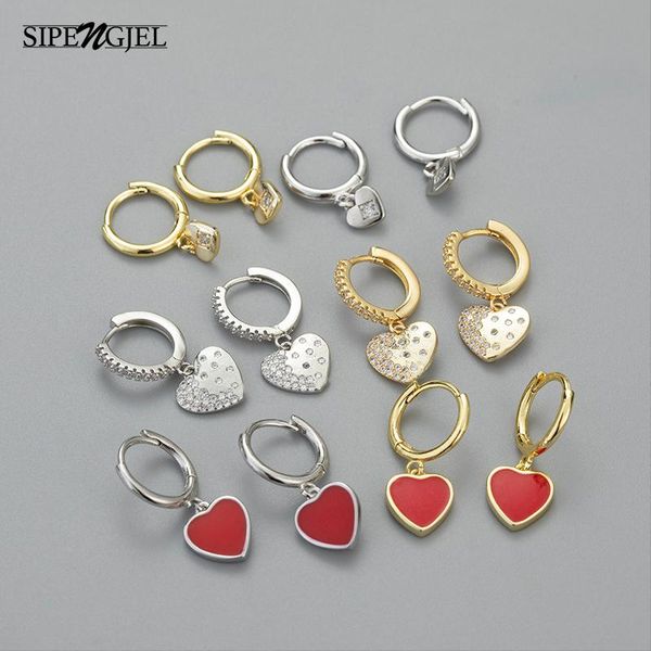 hoop & huggie sipengjel fashion love heart earrings elegant lovely romantic pendant for women couple handmade jewelry gift, Golden;silver
hoop & huggie sipengjel fashion love heart earrings elegant lovely romantic pendant for women couple handmade jewelry gift, Golden;silver