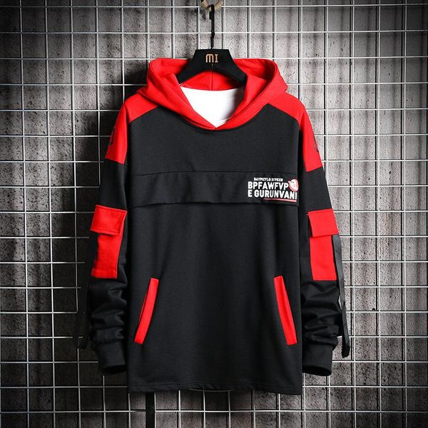 men's jackets streetwear screen print two color block mens pullover oversized hoodies, Black;brown 
men's jackets streetwear screen print two color block mens pullover oversized hoodies, Black;brown