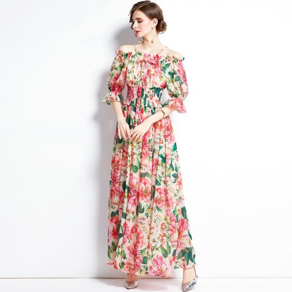 party dresses bohemia women dress floral print vintage off the shoulder summer casual beach holiday, White;black
party dresses bohemia women dress floral print vintage off the shoulder summer casual beach holiday, White;black