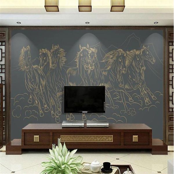 wallpapers milofi golden embossed line eight horse figure light luxury tv background wall decoration painting wallpaper
wallpapers milofi golden embossed line eight horse figure light luxury tv background wall decoration painting wallpaper