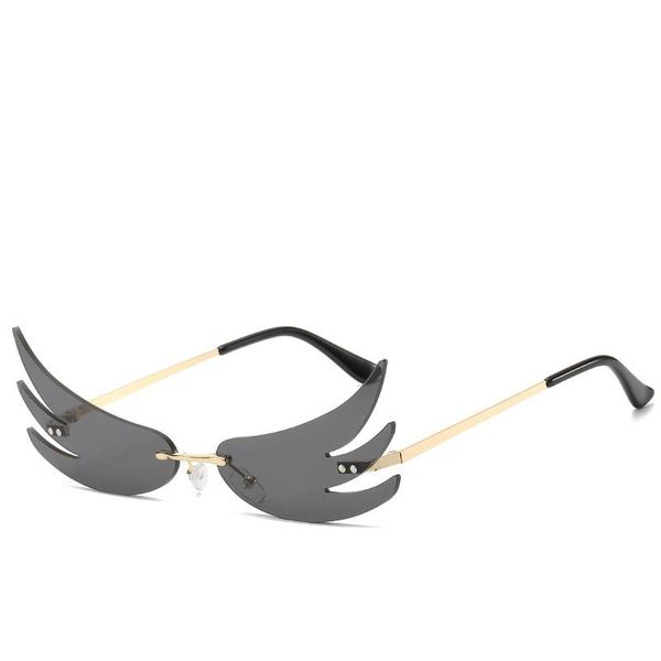 sunglasses 2021 designer rimless wing women luxury colorful fashion sun glasses mirrored flame sunglass uv400 gift, White;black
sunglasses 2021 designer rimless wing women luxury colorful fashion sun glasses mirrored flame sunglass uv400 gift, White;black
