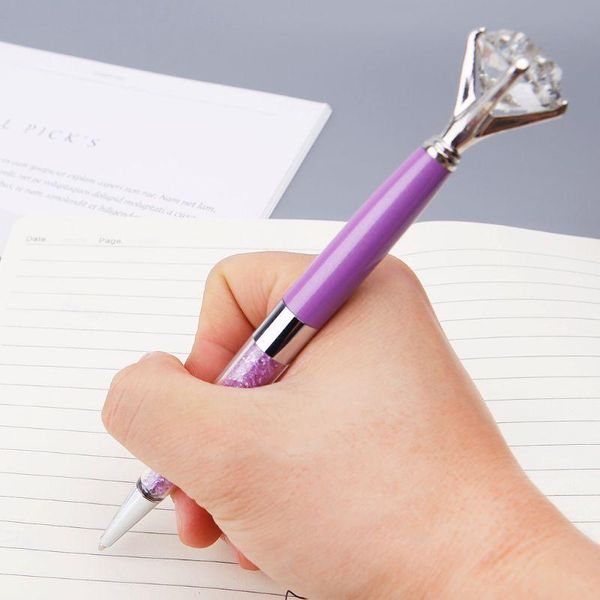 kawaii crystal ballpoint pen magic metal with large diamond office school supplies christmas gift r66c, Blue;orange
kawaii crystal ballpoint pen magic metal with large diamond office school supplies christmas gift r66c, Blue;orange