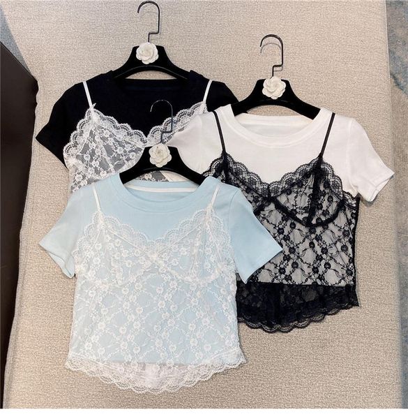 women's t-shirt lace patch t shirts for women 2021 summer clothing slim fit lady all-match basic short tees white black blue
women's t-shirt lace patch t shirts for women 2021 summer clothing slim fit lady all-match basic short tees white black blue