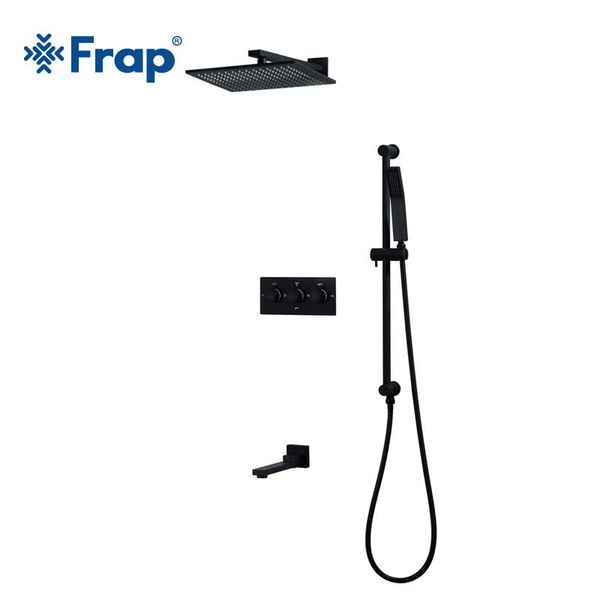 frap square bathroom shower faucet system brass set black rainfall shower mixer tap bathtub faucet waterfall bath y24030
frap square bathroom shower faucet system brass set black rainfall shower mixer tap bathtub faucet waterfall bath y24030