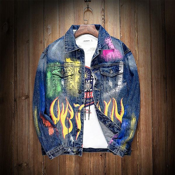 men's jackets 2021 mens ripped denim jacket punk winter hip hop printed patchwork hole jean men, Black;brown
men's jackets 2021 mens ripped denim jacket punk winter hip hop printed patchwork hole jean men, Black;brown