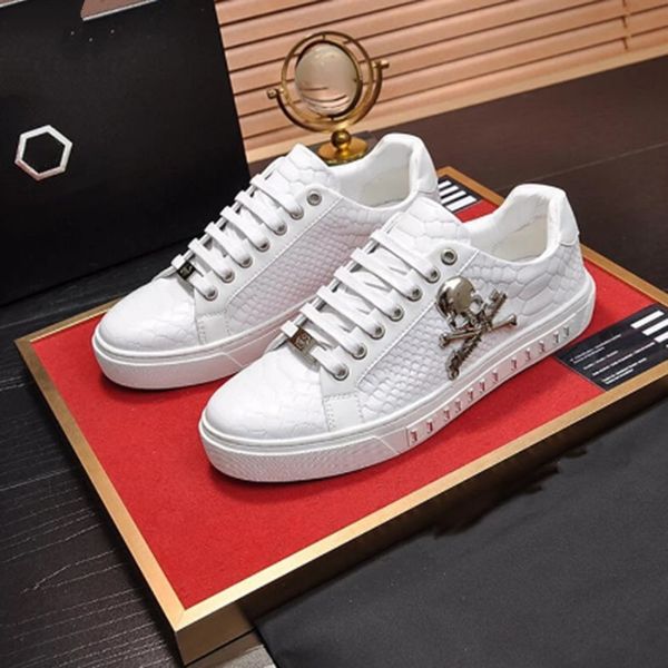 men's paris genuine skull casual serpentine lace-up sports shoes men running shoes fashion sneakers flat shoes w166t, Black
men's paris genuine skull casual serpentine lace-up sports shoes men running shoes fashion sneakers flat shoes w166t, Black