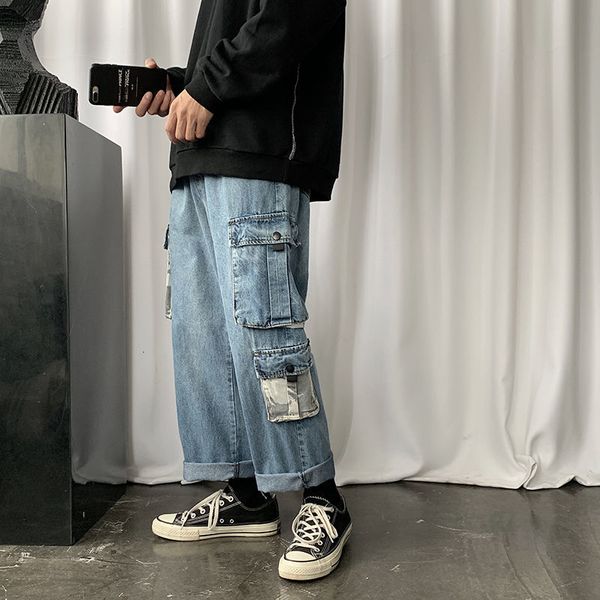 2021 New Male Loose Multi-pocket Baggy Homme Cargo Pocket Camouflage Jeans Seam Casual Biker Denim -2xl Pants Yukv, Blue
2021 New Male Loose Multi-pocket Baggy Homme Cargo Pocket Camouflage Jeans Seam Casual Biker Denim -2xl Pants Yukv, Blue