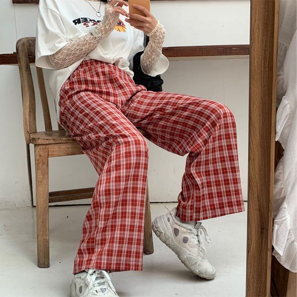 plaid pants women korean style checkered pants for women loose harajuku wide pants high waist women trousers straight, Black;white
plaid pants women korean style checkered pants for women loose harajuku wide pants high waist women trousers straight, Black;white