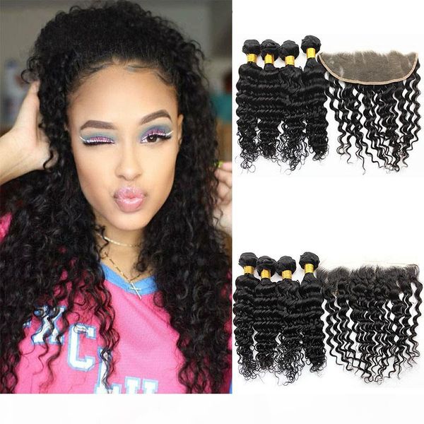 dilys deep wave human hair bundles with closure ear to ear hair closure brazilian malaysian indian virgin human hair weave natural color, Black
dilys deep wave human hair bundles with closure ear to ear hair closure brazilian malaysian indian virgin human hair weave natural color, Black