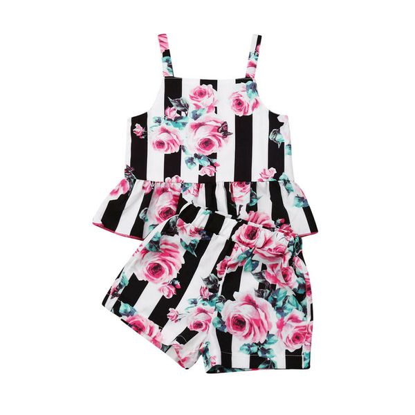 toddler girls clothes set summer floral stripe strap t shirts +shorts 2pcs outfits set newborn kids clothes ruffle t-shirt, White
toddler girls clothes set summer floral stripe strap t shirts +shorts 2pcs outfits set newborn kids clothes ruffle t-shirt, White