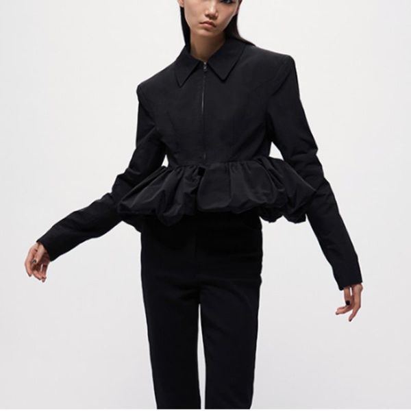 women's suits & blazers deat autumn and winter 2021 solid color temperament zipper korean fashion short suit coat female 7i3524, White;black
women's suits & blazers deat autumn and winter 2021 solid color temperament zipper korean fashion short suit coat female 7i3524, White;black