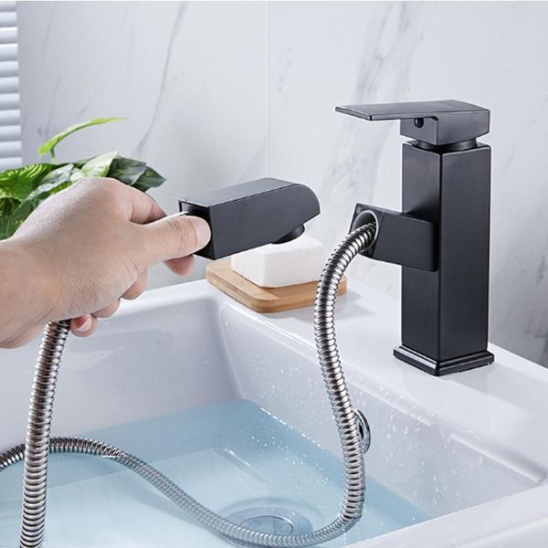 pull out bathroom basin faucet 304 stainless steel and cold water mixer black pull down sink tap for lavatory kitchen
pull out bathroom basin faucet 304 stainless steel and cold water mixer black pull down sink tap for lavatory kitchen