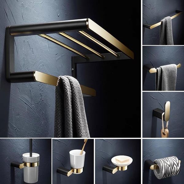 bath accessory set bathroom accessories gold & black shelf,towel rack,towel hanger paper holder,toilet brush holder hardware
bath accessory set bathroom accessories gold & black shelf,towel rack,towel hanger paper holder,toilet brush holder hardware
