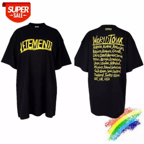 2020FW Vetements T shirt Men Women 1:1 High Quality Graffiti Yellow Letters World Tour City Coordinate Vetements T-shirts Tee #Qf4U, White;black
2020FW Vetements T shirt Men Women 1:1 High Quality Graffiti Yellow Letters World Tour City Coordinate Vetements T-shirts Tee #Qf4U, White;black