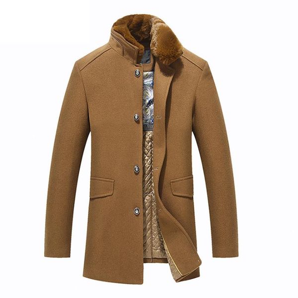 men's wool & blends autumn winter coat men fur collar mid long windbreaker jacket male british style woolen men,drop, Black
men's wool & blends autumn winter coat men fur collar mid long windbreaker jacket male british style woolen men,drop, Black