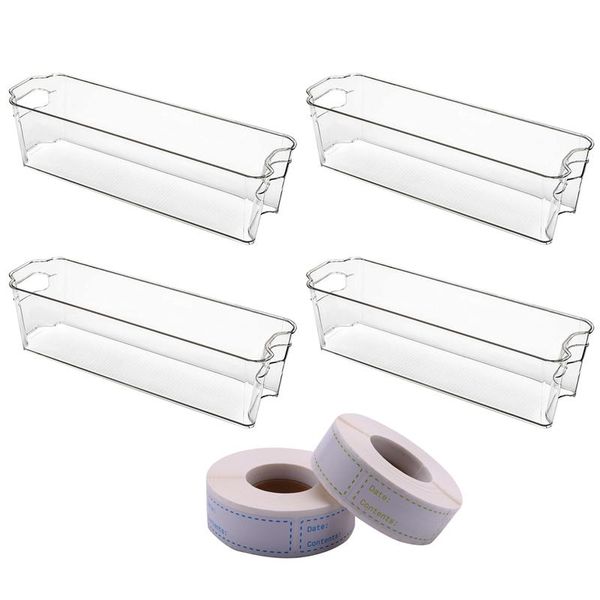 removable er labels(2rolls) with 4 pack narrow clear plastic storage bin with handle 14.5inch
removable er labels(2rolls) with 4 pack narrow clear plastic storage bin with handle 14.5inch