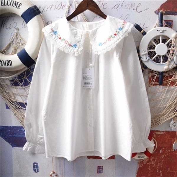 camiseta bohemia mujer white blouse women autumn spring japanese style kawaii long sleeve embroidery solid shirt 210225
camiseta bohemia mujer white blouse women autumn spring japanese style kawaii long sleeve embroidery solid shirt 210225