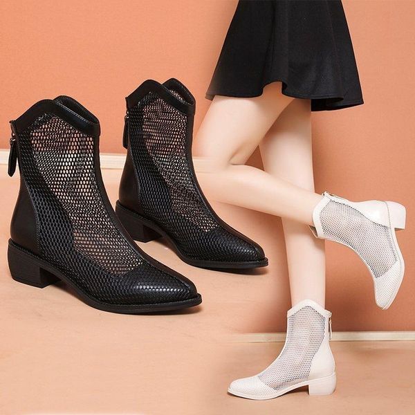 sandals gladiator hollow out women boots breathable sandalias botas gauze ladies shoe pointed toe back zipper 2021 summer 9008g, Black
sandals gladiator hollow out women boots breathable sandalias botas gauze ladies shoe pointed toe back zipper 2021 summer 9008g, Black